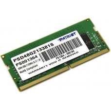 PSD48G213381S Оперативная память Patriot DDR4 SODIMM 8GB (PC4-17000, 2133MHz, 1.2V)