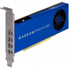 490-BFQR Видеокарта DELL 4GB AMD Radeon Pro WX3200 (4 mDP) FH