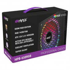 HPB-650RGB Блок питания PSU HIPER ATX 2.31, 650W BOX