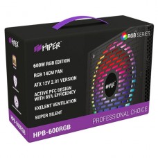 HPB-600RGB Блок питания PSU HIPER ATX 2.31, 600W BOX