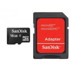 SDSDQM-016G-B35A Флеш-накопитель SanDisk 16Gb microSDHC Class4 + adapter