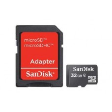 SDSDQM-032G-B35A Флеш-накопитель SanDisk 32Gb microSDHC Class4 + adapter