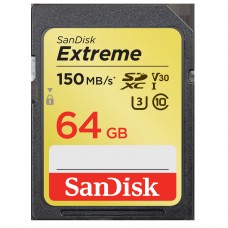 SDSDXV6-064G-GNCIN Флеш-накопитель Sandisk Карта памяти SanDisk Extreme SDXC Card 64GB 150MB/s V30 U