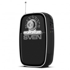SV-017118 АС SVEN SRP-445, черный (3 Вт, FM/AM, USB, microSD, встроенный аккумулятор)