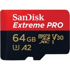 SDSQXCY-064G-GN6MA Карта памяти Sandisk Extreme Pro microSDXC 64GB + SD Adapter
