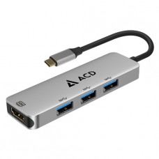 ACD-C104-UAL Fusion C104 Адаптер 4-в-1 USB-C в 3xUSB3.0/HDMI RTL 